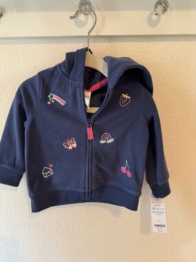 Carters Navy Hooded Zip-Up Sweatshirt